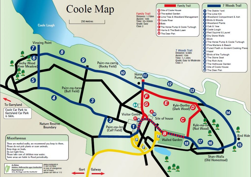 Maps And Trails Coole Park Nature Reserve